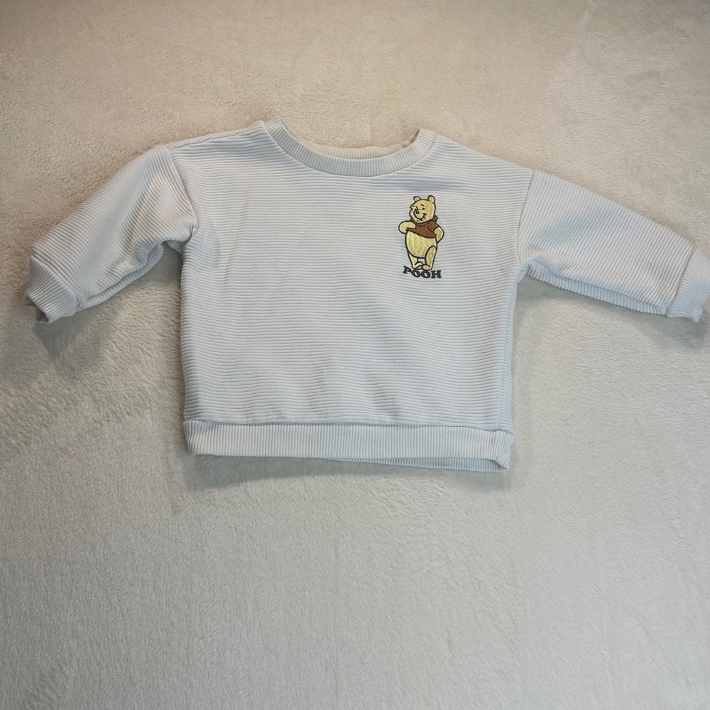Disney Baby Winnie the Pooh Beige Ribbed Sweatshirt 12M RYWL303